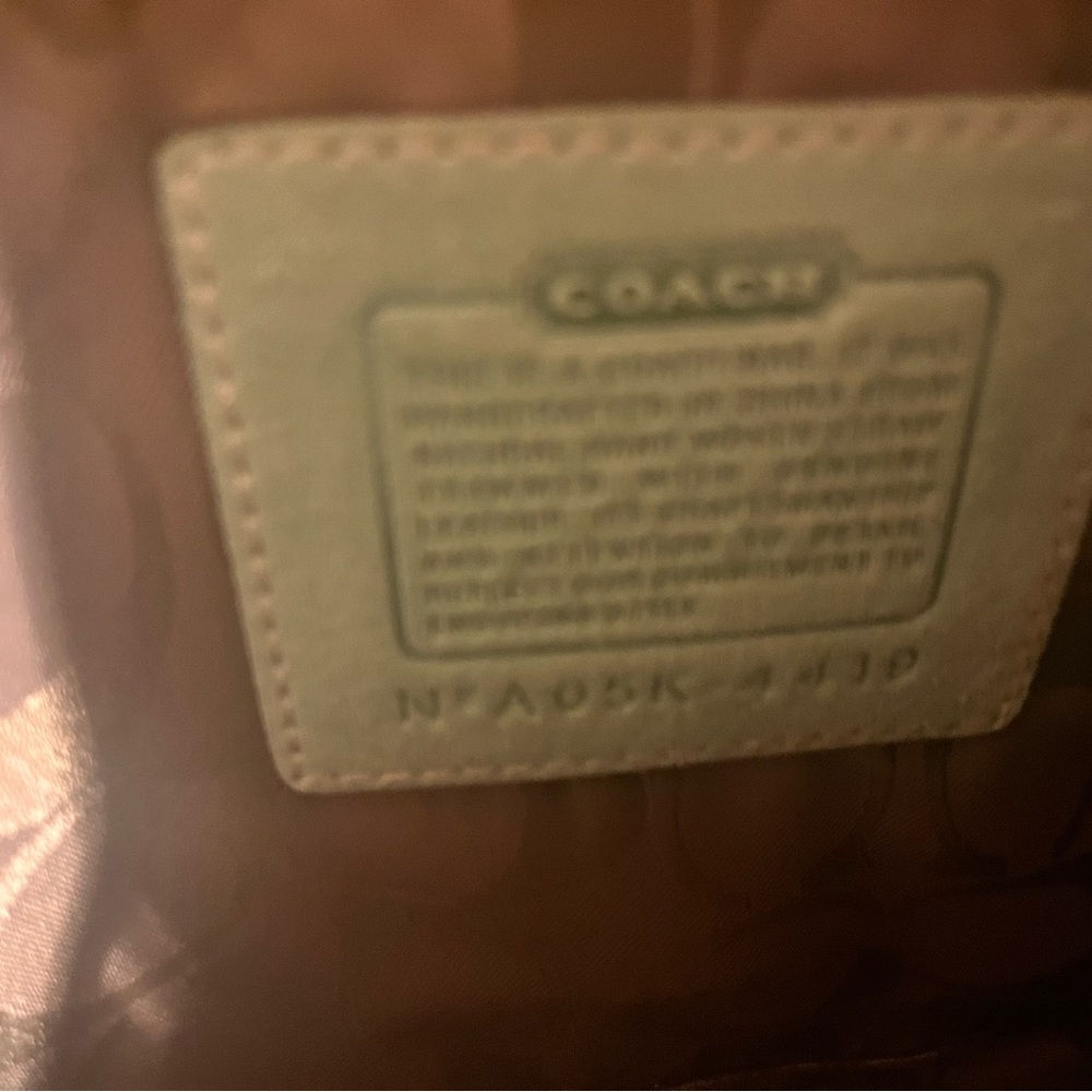 Coach Woven Straw Rattan Leather Suede Gold Metallic Trim Tote Shoulder Bag - Picture 5 of 9